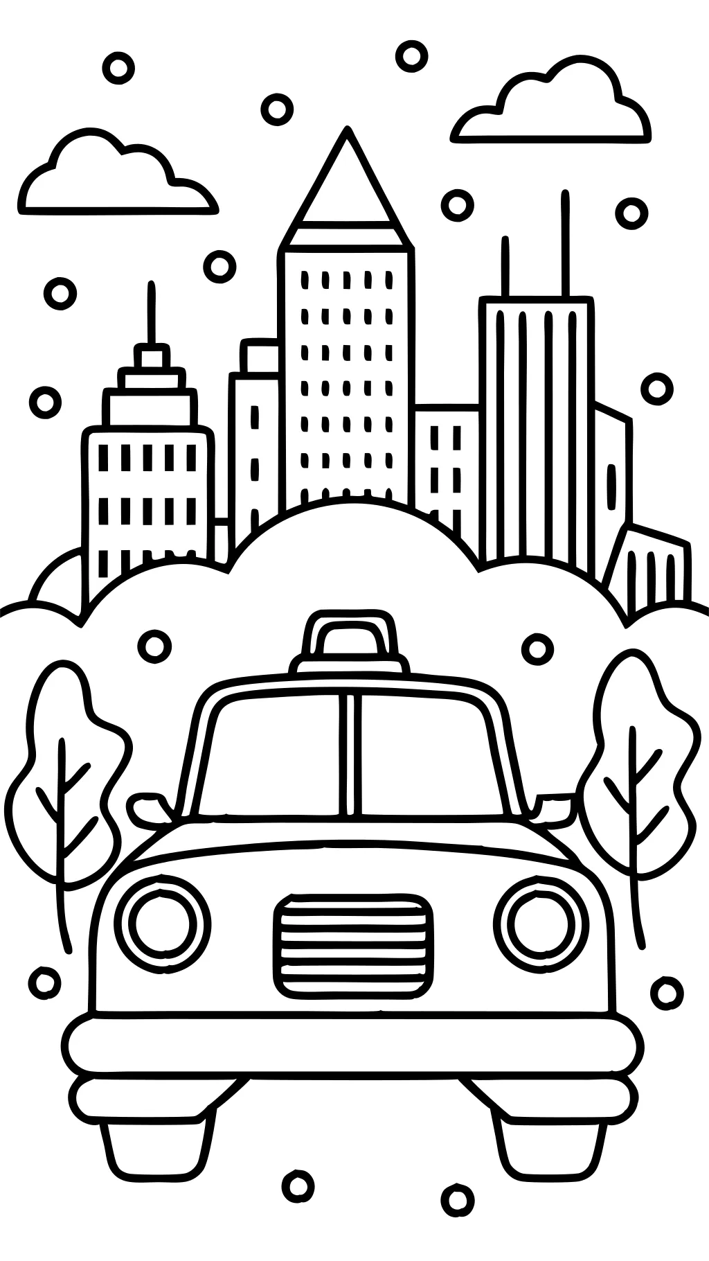 cab coloring page